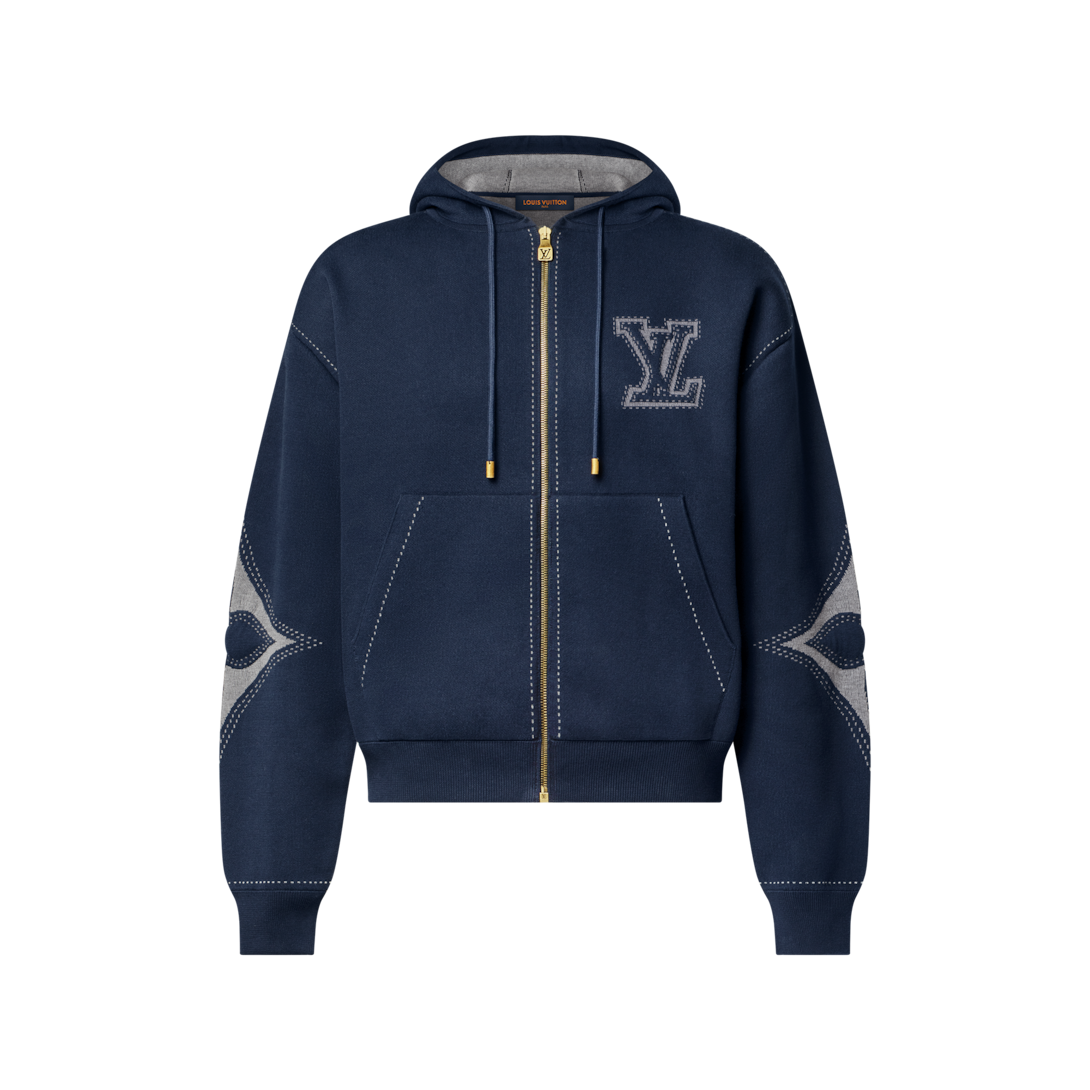 グラフィック インターシャ ジップコットンパーカ ｜ルイ・ヴィトン